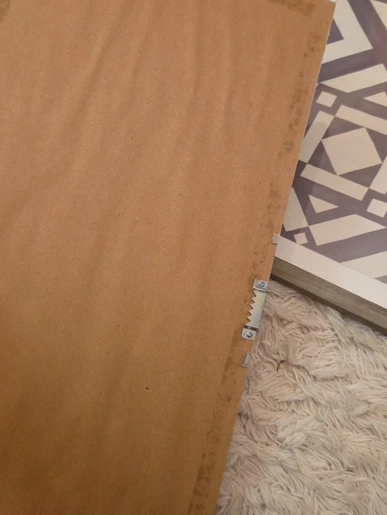 Trio Geometric Framed Wall Art Set - Blue and Gray Quilt Pattern - Picture 5 of 5